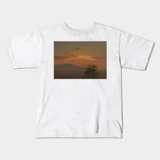 Landscape at Sunset, Hudson, New York by Frederic Edwin Church Kids T-Shirt